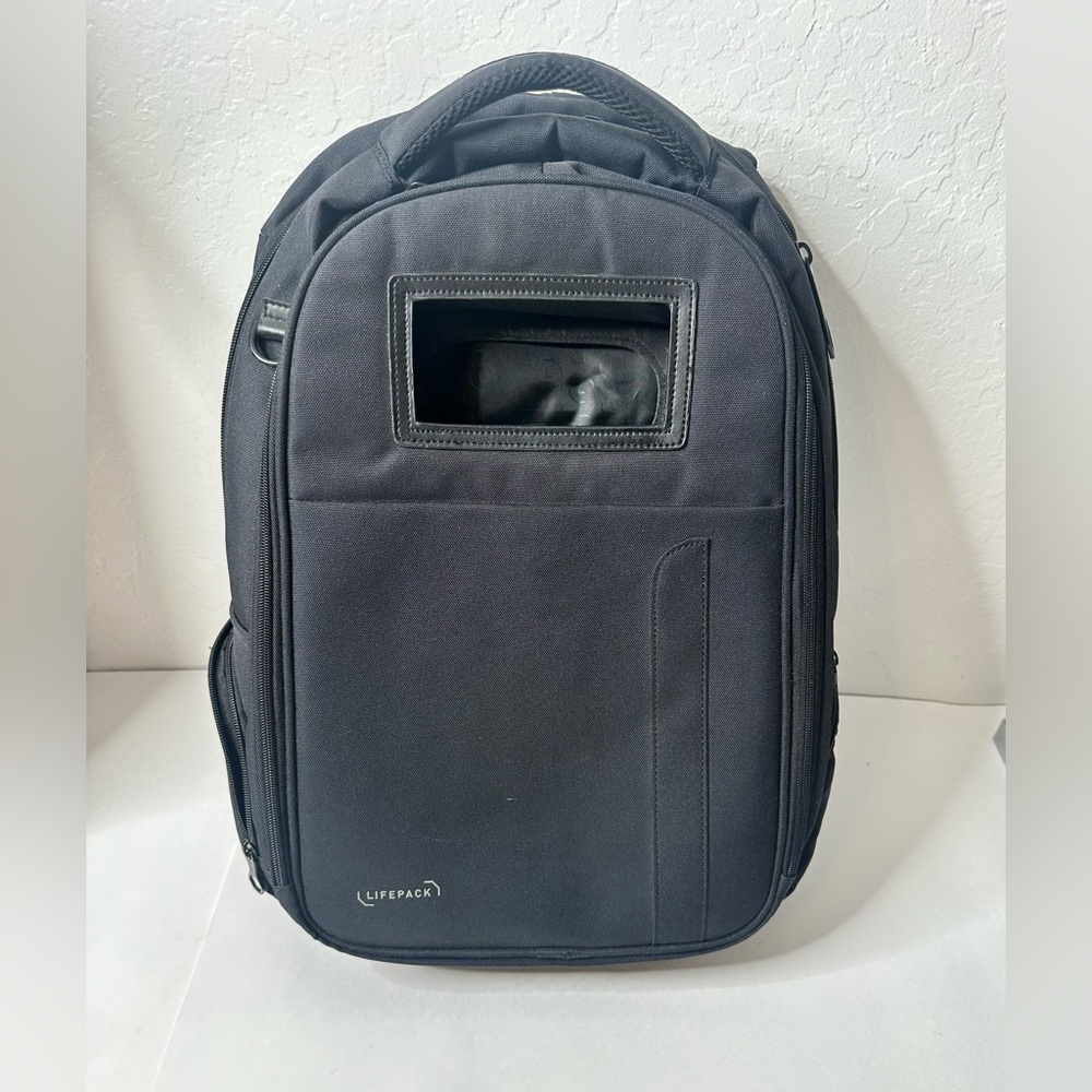 Lifepack Solorbank‎ Black Anti Theft Backpack (No Battery Pack, No Solar Panel)